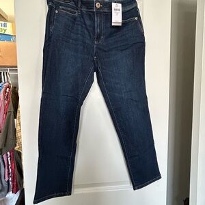 J. Jill Deep Indigo Straight Leg Jeans